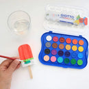 Estojo De Aquarela Pastilha 24 Cores Giotto Mini + Pincel