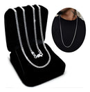 Cordão Corrente Prata 925 Grumet 70cm Escamada Fina 2mm Luxo Cor Prata 925 Legítima