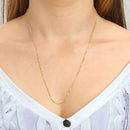 Correntinha Banhada Com 50cm Muito Delicada Elegante Moda Cor Dourado