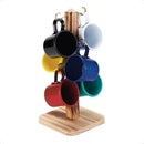 Jogo 6 Canequinha 100ml Caneca Café Suporte Madeira Alumínio