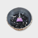 Tina / Bacia Pedicure C/ Pedras Seixo Preto C/ Escalda Pés Natural