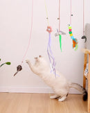 3 Brinquedo Gato Porta Suspenso Pendurar Na Porta Elástico Cor Kit 03 Unidades Sortidas