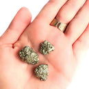 Kit 3 Mini Pirita Bruta Cristal Pedra Natural Prosperidade