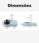 Comedouro E Bebedouro Automático Para Cães E Gatos Filhotes Cor Azul
