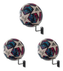 Kit 03 Suporte Parede Bola Futebol Basquete Volei + Parafuso Cor Preto Tamanho 14cm