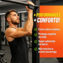 Protetor Palmar Luva Musculação Anticalo Ajustável Neoprene Preto Liso Ajustável