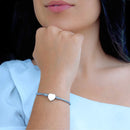 Bracelete Feminina Aço Inox 316l Berloque Coração Cor Prata