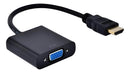 Cabo Conversor Adaptador HDMI para VGA Bahrein Compatível com PC Notebook Projetor Monitor Full HD Plug e Play Preto