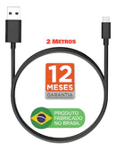 Plus Do Brasil Cabo Rápido Usb Tipo C 2 Metros 3a Compativel com Samsung Motorola Xiaomi Apple iPhone 16 15 Pro Max Carplay Ps5 Premium Blindado Fabricado No Brasil