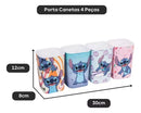 Porta Canetas Stitch 4 Peças Plasútil