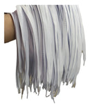 Dois Pares De Cadarços 180 Cm Reto Achatado Coturno Bota Tênis Cano Longo Cor Branco