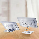 Suporte Giratório 360° De Alumínio Ajustavel Base Para Tablet Celular Ipad Universal Ate 12 Polegada Dobrável Multifunções Cor Prateado