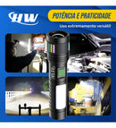 Lanterna Led Hw Recarregável Usb Tática Profissional Camping Pesca Emergência À Prova D'água
