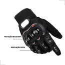Par de Luva Motoqueiro Motociclista Impermeável Proteção Moto Tamanho Único Cor Preto