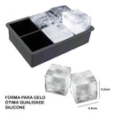 Kit 2 Formas De Silicone Para Gelo Cubo Grande Drinks Whisky Resistentes Flexíveis Fácil Desenformar Ideal Para Coquetéis E Bebidas Geladas Ponte Lar Utilidades