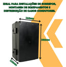 Caixa Montagem Entrada Provisória Preta 250x160x120mm Ip68