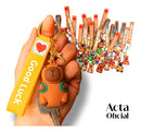 Kit 10 Chaveiros Capivara De Borracha Silicone Sortidos Cor Marrom-claro capirava de borracha