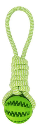 Brinquedo Pet Mordedor Corda Bolinha Interativo Caes Pestico Cor Verde