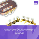 Tarraxa Tarracha Violão Nylon Pino Grosso Dourada
