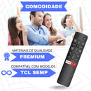 Controle Remoto Compatível Smart Tv Tcl Semp Android Rc802v