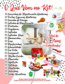 Cesta de Frutas e Legume Infantil Piquenique Cestinha com 44 Pçs Pica Pau