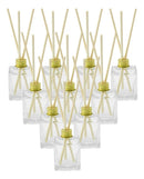 Kit Frasco Vidro Cubo Para Aromatizador 50ml 10peças+varetas