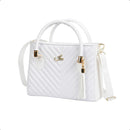 Bolsa Feminina Marfim Baú Grande Alça Transversal Remo Branco