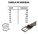 Cinto Masculino 100% Couro Legitimo Largo Casual Socia Café 90