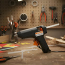 Pistola Revolver de Cola Quente + 12 Bastões De Cola Transparente de Brinde Cor Preto