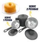 Cuscuzeiro Individual 2 Concha Prático Porção Única 1,2l Cor Preto