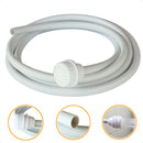 Chuveirinho Desviador P/ Chuveiro Mangueira 5m Siliconada Brilhante Chuveirinho Branco