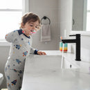 Torneira Para Banheiro Preto Fosco Monocomando Água Fria Aço Inox Instalação Em Bancada Compatível Com Cuba De Sobrepor Design Moderno Minimalista Bica Baixa Com Arejador FC-61 Via Flix