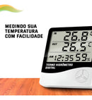 Termo Higrômetro Digital Temperatura Umidade Relógio Int/ext