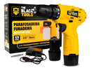 Parafusadeira Furadeira The Black Tools TB12A 3/8 a Bateria Cor Amarelo Frequência 60Hz