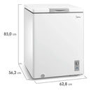 Freezer Horizontal 3 Em 1 Branco 145l Midea