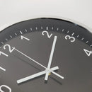 Relógio De Parede 30cm Para Cozinha, Sala - Prata E Preto