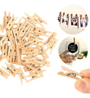 Kit 120 Mini Pregador Prendedor Madeira Natural Fotos Madeira
