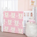 Cobertor Bebe Premium Toque Seda Antialergico Rosa Macio Enxoval Menina