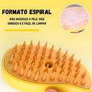 Escova de Limpeza 3 em 1 Gato Cão - Cor Amarelo
