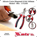 Alicate De Corte Diagonal 6 Pol 160mm Nickelado 175209 MTX