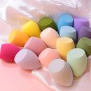Kit 12 Esponjas Para Maquiagem Gota Chanfrada Base Corretivo Cor Multicolor Esponjinhas Make