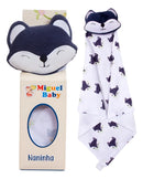 Naninha Para Bebe Bichinhos Com Por Raposa Azul Marinho