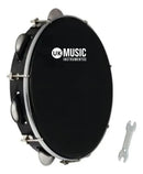 Marca UK Pandeiro Profissional Abs Preto 10 Polegadas Pele Leitosa Nylon Samba Jesus