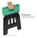 Kit 2 Banquinho Banqueta Dobravel Pequena Portatil Resistent Cor Preto