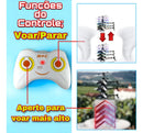 Helicóptero Com Controle Recarregável Brinquedo Presente Cor Branco Fun Game