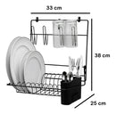 Escorredor Pratos E Copos Parede Dobrável Cook Home Preto Arthi