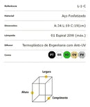 Pendente Colonial L1c Estrutura Branco