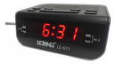 Rádio relógio digital despertador alarme duplo lelong le-671