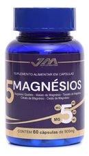 5 Magnésios 60 Cápsulas 500mg Jmsuplementos
