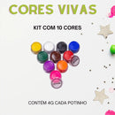 Kit 10 Tinta Cremosa Facial Pintura Artistica Kids Colormake